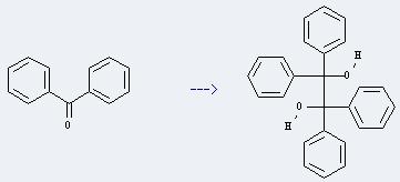 1,1,2,2-Tetraphenylethylene glycol can be prepared by benzophenone.